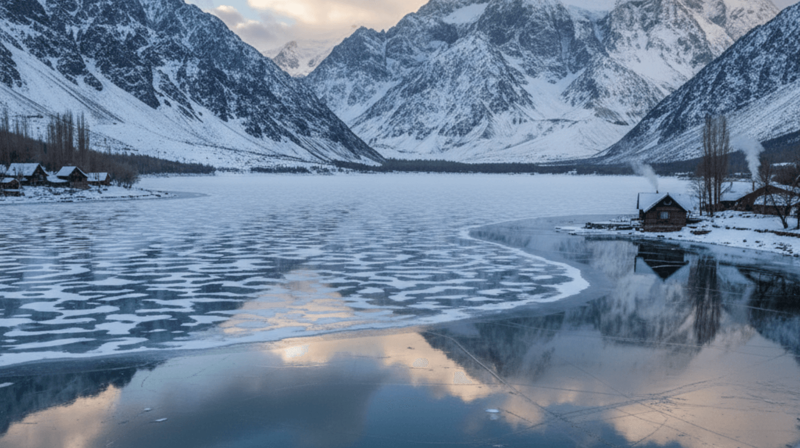 Kachura Lake in Winter