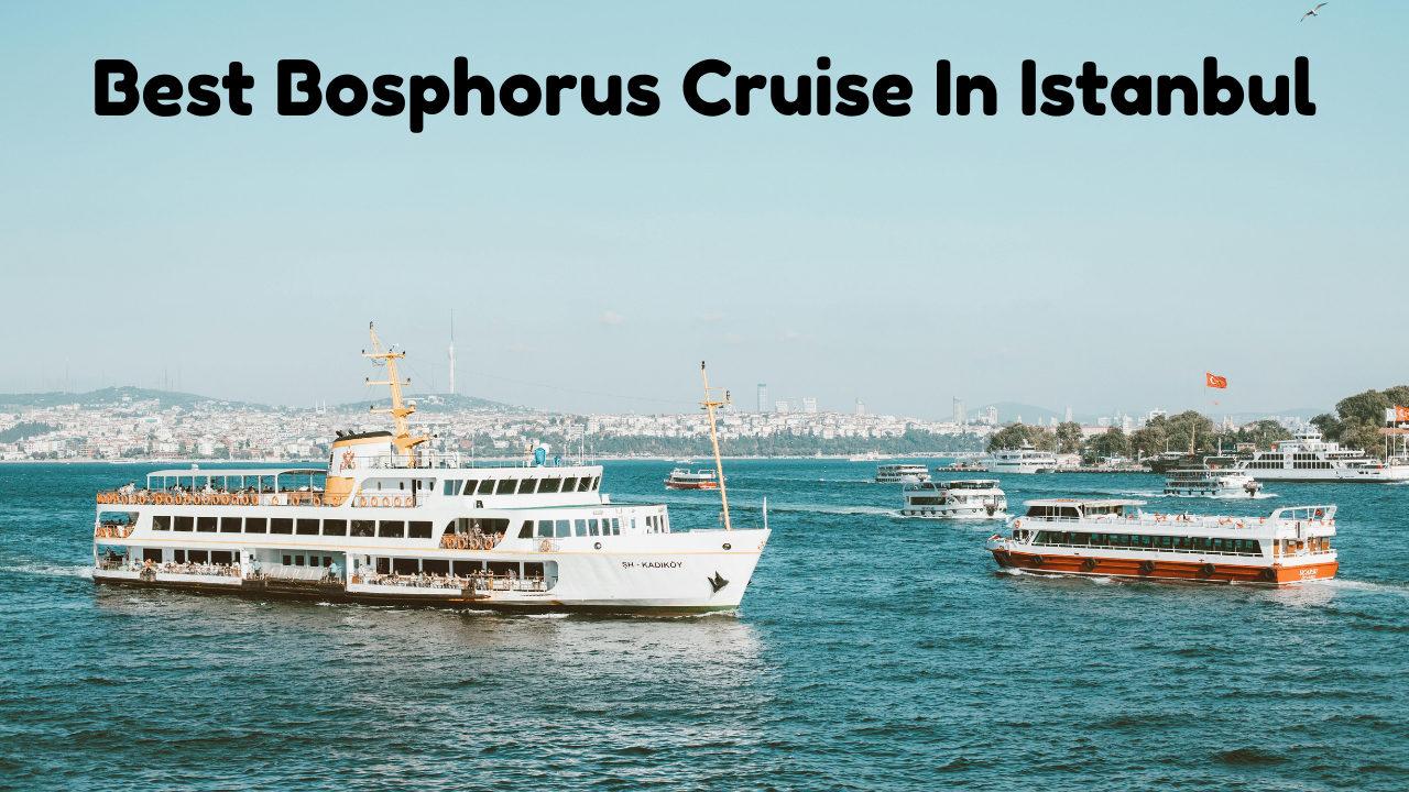 View from a Bosphorus cruise boat in Istanbul with the Bosphorus Bridge and city skyline